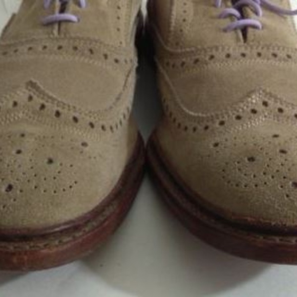 Allen Edmonds Neumok Tan Suede Wingtip 12B - Picture 3 of 8